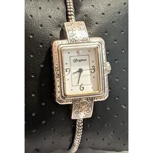 Brighton Cherry Hill Women's Watch Silver Plated Toggle Clasp Add-A-Bead
